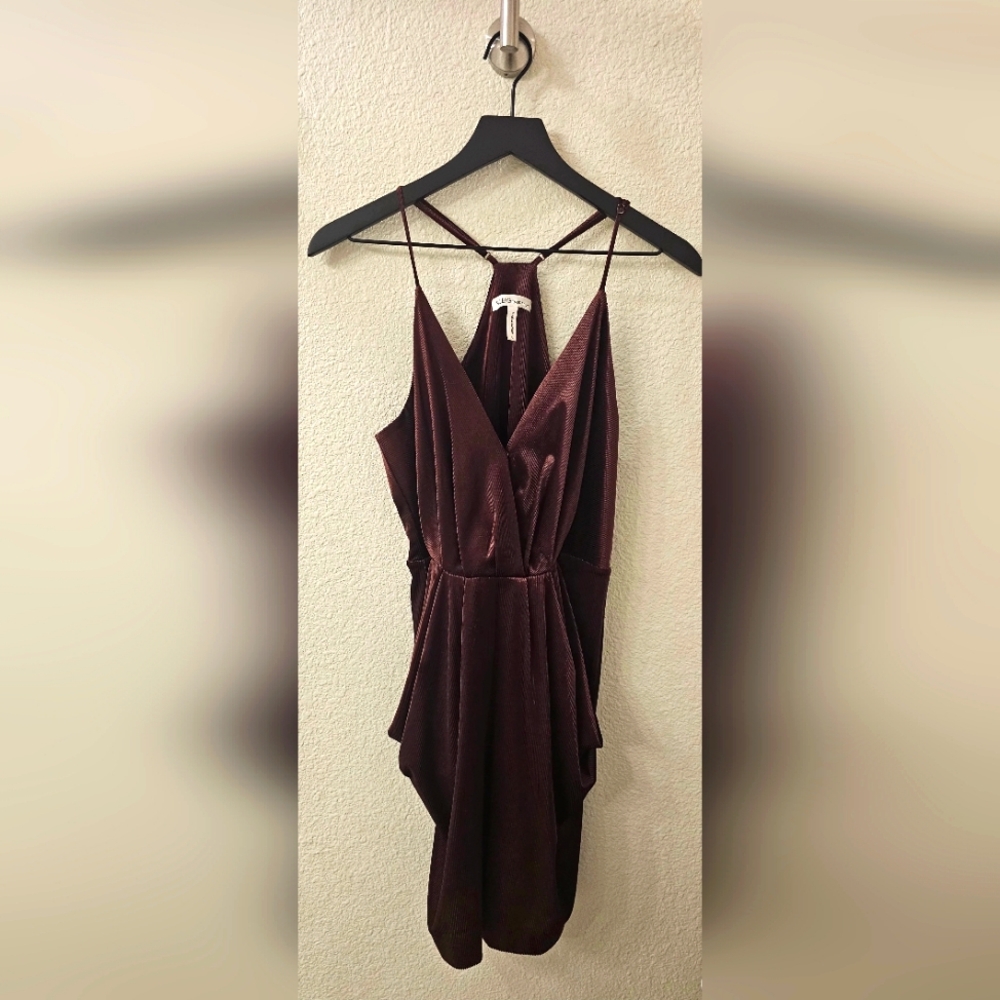 BCBG Elegant Burgundy Velvet Dress